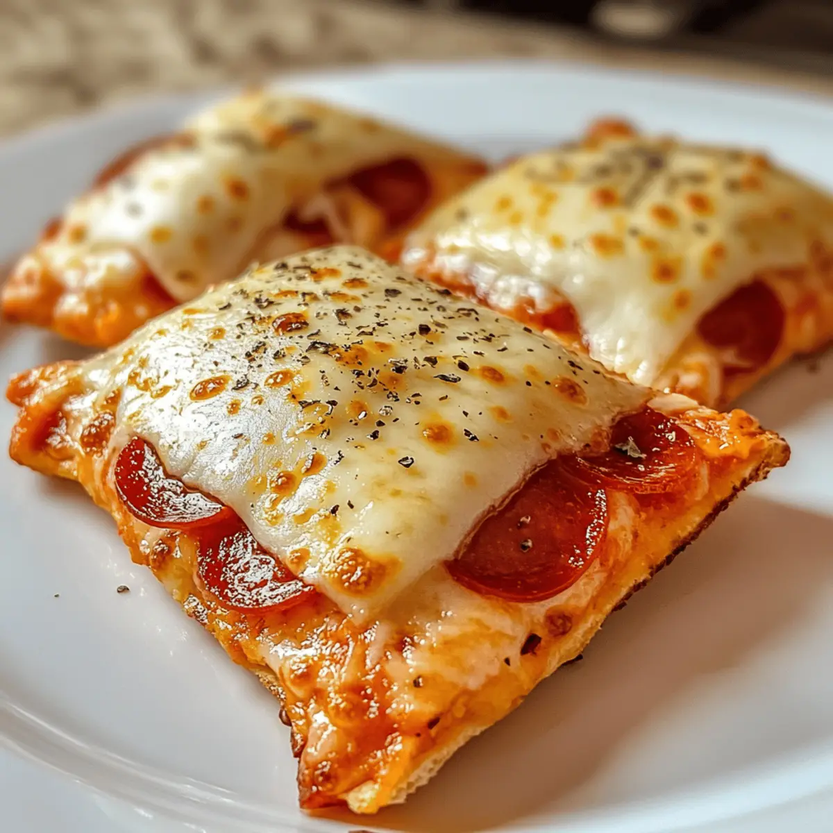 Poche de pizza pepperoni croustillante et savoureuse