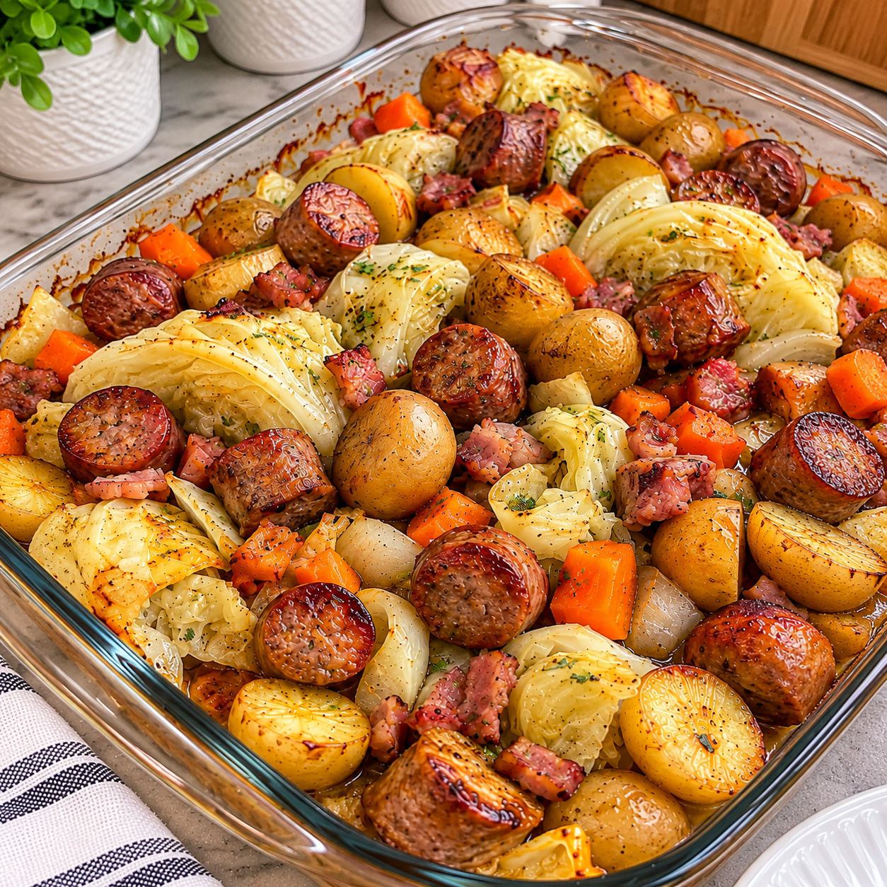 Casserole de légumes et saucisses au four : un plat familial, généreux et réconfortant